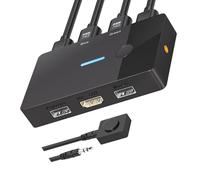 Dcaknri Commutateur KVM HDTV résolution 8K @ 60Hz 1 moniteur 2 clavier de partage d'ordinateur USB Plug and Play KVM clavier de remplacement KVM