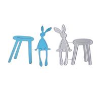 Dcaknri Cookie Die Moules pour Les Lapins À Cuisson Bunnies Animal Couper Dies Dies en Acier en Carbone Cut pour Fabrication Cartes Scrapbooking Art Artisanat