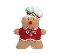Dcaknri Coussin ours doux sur le thème de Noël - Motif bonhomme en pain d'épice - Décoration de la maison - Poupée de pain d'épices de Noël