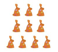 Dcaknri Couvertures D'œufs De Lapin De Pâques 18x10.50cm À Manches en Forme De Lapin Réglage De Table De Fête pour Décoration D'œufs en Tissu 10 Pièces