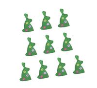 Dcaknri Couvertures D'œufs De Lapin De Pâques 18x10.50cm À Manches en Forme De Lapin Réglage De Table De Fête pour Décoration D'œufs en Tissu 10 Pièces