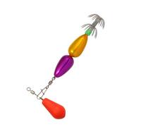 Dcaknri Crochet De Calmar Double Couche Perles Colorées Pivotantes Gabarits Parapluie Manches De Seiche Pêche Perles Colorées Pivotantes Crochet De Gabarit