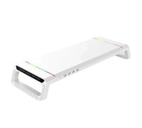 Dcaknri De Moniteurs Risers Poids d'ours 30kg avec Port USB Pliable avec Tiroir Rangement Et Emplacement pour Téléphone pour Moniteurs Bureau