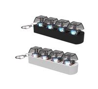 Dcaknri Decorative Tool 4Key Switches Tester with LED Effects for Home Relaxation and Fun Mechanical Tester Featuring Clicks Sound and Colorful Lights