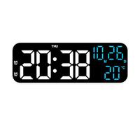 Dcaknri Digital Alarm Clock with LED Display and Temperature&Date Multi-Functional Digital for Bedroom Battery Operated