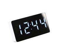Dcaknri Digital Clock Large Display LED Electric Alarm Mirrored USB Ports Modern Decorations for Car Decorations Table