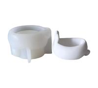 Dcaknri Easters Bunnies Candle Cup Silicone Mold Rabbits Shape Eggs Holder Storage Bowl Mould for Crafting Party Decors Making Decorative Easters Bunnies Cup Mold