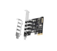 Dcaknri Efficient PCIe USB3.0 Expansion Card VL805 Control 5Gbps Speed 4 Port Hub Universals Device Recognition Desktop USB Port Expansion Card