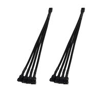 Dcaknri Ensemble De Câbles D'extension Ventilateur 'ordinateur PWMs 2 Pièces 4 Broches Longueur 26 Cm Pour Améliorer Les Flux 'air Et La Réduction Du Bruit Connecteurs Pwms Ventilateur PC