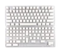 Dcaknri Ensemble De Capuchons Touches PBT Blanc Minimaliste pour Clavier Jeu Mécanique Configurations 61 64 104 108 Capuchons Touches Vierges Clavier Minimaliste