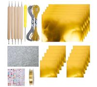 Dcaknri Ensemble de décorations de vacances en aluminium gaufré - Assemblage facile - Fournitures d'art de Noël pour enfants et adultes - Projet d'artisanat en relief - Décorations de vacances