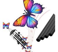 Dcaknri Éolienne dynamique en métal coloré développé pour la décoration de cour produisant des sons clairs pour favoriser un environnement relaxant Carillons imperméables