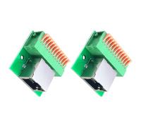 Dcaknri Ethernet RJ45 À DIN avec Indicateurs LED Bloc De Bornes sans Outil pour Réseaux Industriels Port Ethernet Monté sur PCB avec Bornes À Connexion Rapide
