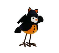 Dcaknri Figurine décorative d'Halloween chauve-souris et oiseau - Statue d'animal debout - Accessoires de photographie - Décoration de fête - Décorations de famille