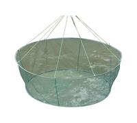 Dcaknri Grand filet de pêche pliable en nylon avec sac d'appâts pour attraper efficacement dans les rivières, lacs, étangs, compacts, voyage, pêche, épuisette