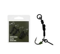 Dcaknri Hameçon Ronnie Avancé pour La Pêche À La Carpe pour Large Ouverture avec Ensemble De Leader pour Accessoires Leader De Pêche