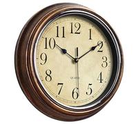 Dcaknri Horloge murale rétro de 30,5 cm facile à lire, chiffres romains, horloge arabe alimentée par piles