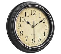 Dcaknri Horloge murale rétro de 30,5 cm facile à lire, chiffres romains, horloge arabe alimentée par piles