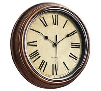 Dcaknri Horloge murale rétro de 30,5 cm facile à lire, chiffres romains, horloge arabe alimentée par piles