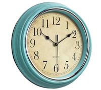 Dcaknri Horloge murale rétro de 30,5 cm facile à lire, chiffres romains, horloge arabe alimentée par piles