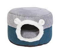 Dcaknri Lit en Peluche pour Chat Chaton Petit Chien Coussin De Couchage d'hiver Anti-Rayures Maison Chaude Fournitures pour Animaux De Compagnie Lit Rond