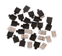 Dcaknri Lot de 10 connecteurs mâles USB type A 4 broches pour câble banane S connecteur connecteur fiche fiche soudure seau adaptateur prise cordon pigtail câble cloison panneau femelle