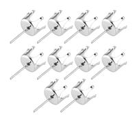 Dcaknri Lot de 10 Supports Boucles d'oreilles À Griffes en Acier Inoxydable Accessoire Robuste pour La Fabrication Bijoux Et Les Projets D'artisanat en Toute Sécurité