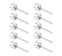 Dcaknri Lot de 10 Supports Boucles d'oreilles À Griffes en Acier Inoxydable Accessoire Robuste pour La Fabrication Bijoux Et Les Projets D'artisanat en Toute Sécurité