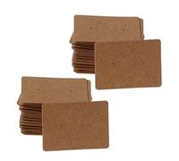 Dcaknri Lot de 100 étiquettes rectangulaires en papier kraft pour loisirs créatifs, bagages, mariage, Saint-Valentin et Noël