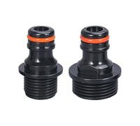 Dcaknri Lot de 2 raccords rapides pour tuyau d'arrosage 1,27 cm 1,9 cm 1,9 cm