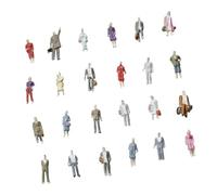 Dcaknri Lot de 25 figurines aléatoires de personnages miniatures assorties pour urbains, dioramas, trains et projets créatifs, miniatures urbaines, dioramas éducatifs