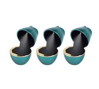 Dcaknri Lot de 3 boîtes à bagues intérieures en peluche douce avec lumière LED en forme de rose pour mariage, organiseurs de bijoux portables pour femmes