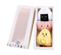 Dcaknri Lot de 3 jouets pour chaton Onigiri Fromage Pastèque Poupées en peluche pour chaton