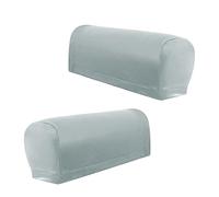 Dcaknri Lot de 4 housses de protection adhésives pour accoudoir de canapé en cuir synthétique noir