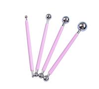 Dcaknri Lot de 4 outils de poterie multifonctions avec pointe en acier inoxydable à double extrémité pour les détails en céramique professionnels