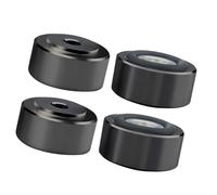 Dcaknri Lot de 4 pieds d'isolation acoustique en alliage d'aluminium haute résistance avec coussinet en caoutchouc pour les configurations douanières et contrôle des vibrations