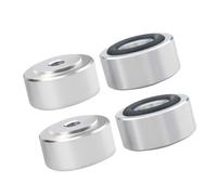 Dcaknri Lot de 4 pieds d'isolation acoustique en alliage d'aluminium haute résistance avec coussinet en caoutchouc pour les configurations douanières et contrôle des vibrations