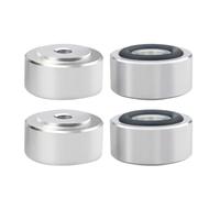 Dcaknri Lot de 4 pieds d'isolation acoustique en alliage d'aluminium haute résistance avec coussinet en caoutchouc pour les configurations douanières et contrôle des vibrations
