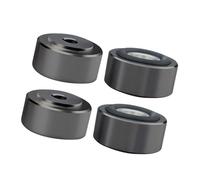 Dcaknri Lot de 4 pieds d'isolation acoustique en alliage d'aluminium haute résistance avec coussinet en caoutchouc pour les configurations douanières et contrôle des vibrations
