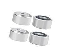 Dcaknri Lot de 4 pieds d'isolation acoustique en alliage d'aluminium haute résistance avec coussinet en caoutchouc pour les configurations douanières et contrôle des vibrations
