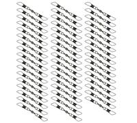 Dcaknri Lot D'émerillons avec Broche pour Leurres De Pêche Connecteur Crochet Roulement Pivotant Compétition Pêche Essentielle 50 Pièces