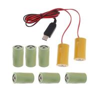 Dcaknri LR20 D Battery Eliminators USB Power Supply Cable Replace 4 LR20 D Batteries - Replace 4X 1.5V Battery Power Supply Cable