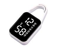 Dcaknri Montre électronique LED à suspendre, veilleuse étanche, tactile, montre numérique pour homme et femme, cadeau porte-clés, montres de poche porte-clés, blanc, taille unique