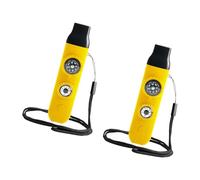 Dcaknri Multifunction 7in 1 Camping Hiking Outdoor Whistles with Compasses Magnifier LED Flashlights Thermometers for Survival Outdoor Whistled with Compasses