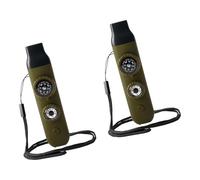 Dcaknri Multifunction 7in 1 Camping Hiking Outdoor Whistles with Compasses Magnifier LED Flashlights Thermometers for Survival Outdoor Whistled with Compasses