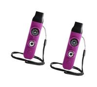 Dcaknri Multifunction 7in 1 Camping Hiking Outdoor Whistles with Compasses Magnifier LED Flashlights Thermometers for Survival Outdoor Whistled with Compasses