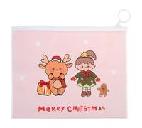 Dcaknri Noël Crayon Transparent pour Étui avec Une Fermeture À Glissière SAGLEARE