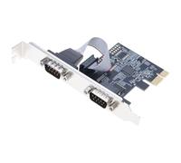 Dcaknri PCIe 1x to Double RS232 Serials Port Adapter High Bandwidth 2.5Gbps for Stable Data Transfer in Industrial Applications Pciexpress COM Port Converter