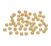 Dcaknri Perles D'espacement Rondes De 4mm 100 Pièces pour La Fabrication Bracelets Et Colliers Séparateurs Couleur Or Et Argent Accessoire Bricolage Bijoux Faits À La Main