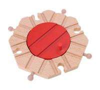 Dcaknri Plateau Tournant Ferroviaire À 8 Voies Accessoires De Voie Ferrée en Bois Jouet De Voie pour Compatible avec La Plupart des Voies Ferrées pour Woodens Railway Turntable